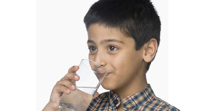 Kid Drinking a water