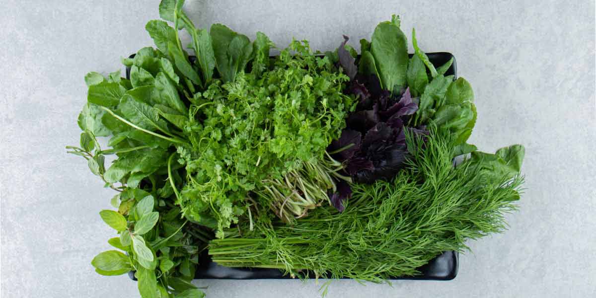 Leafy green vegetables