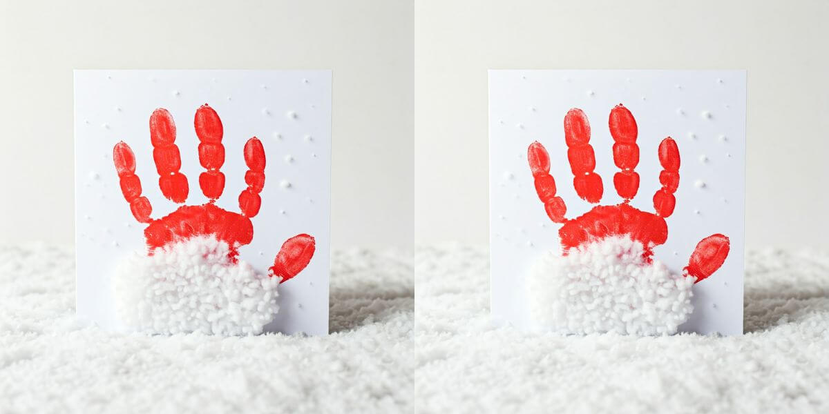 Handprint Santa Cards Craft