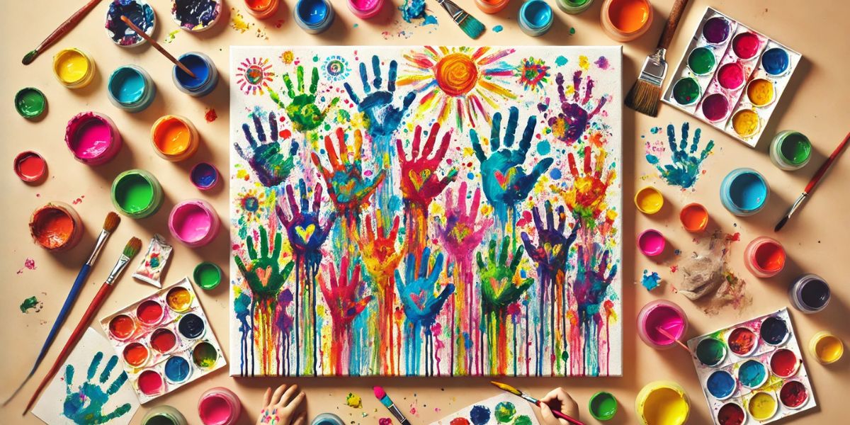 Handprint Holi Art