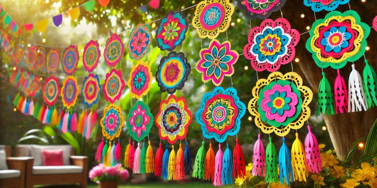 Holi-Themed Paper Garlands