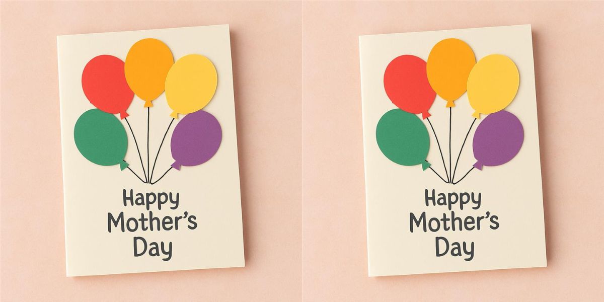 Handmade Balloon Card for Mother's Day Idea