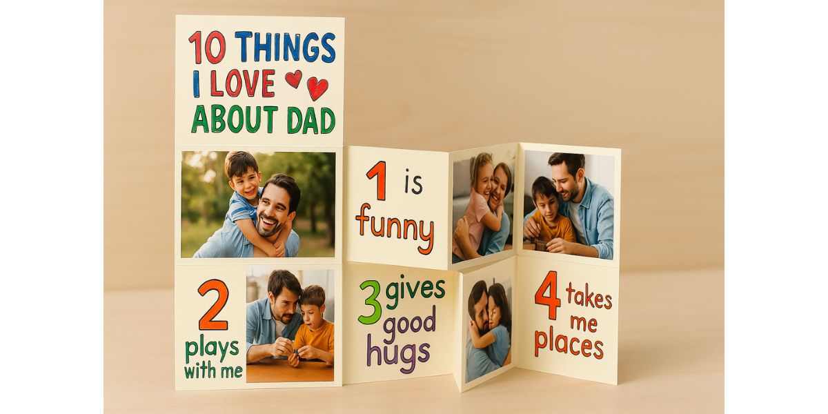 10 Things I Love About Dad Accordion Card
