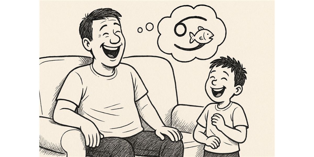 Drawing that includes Dad’s favorite jokes