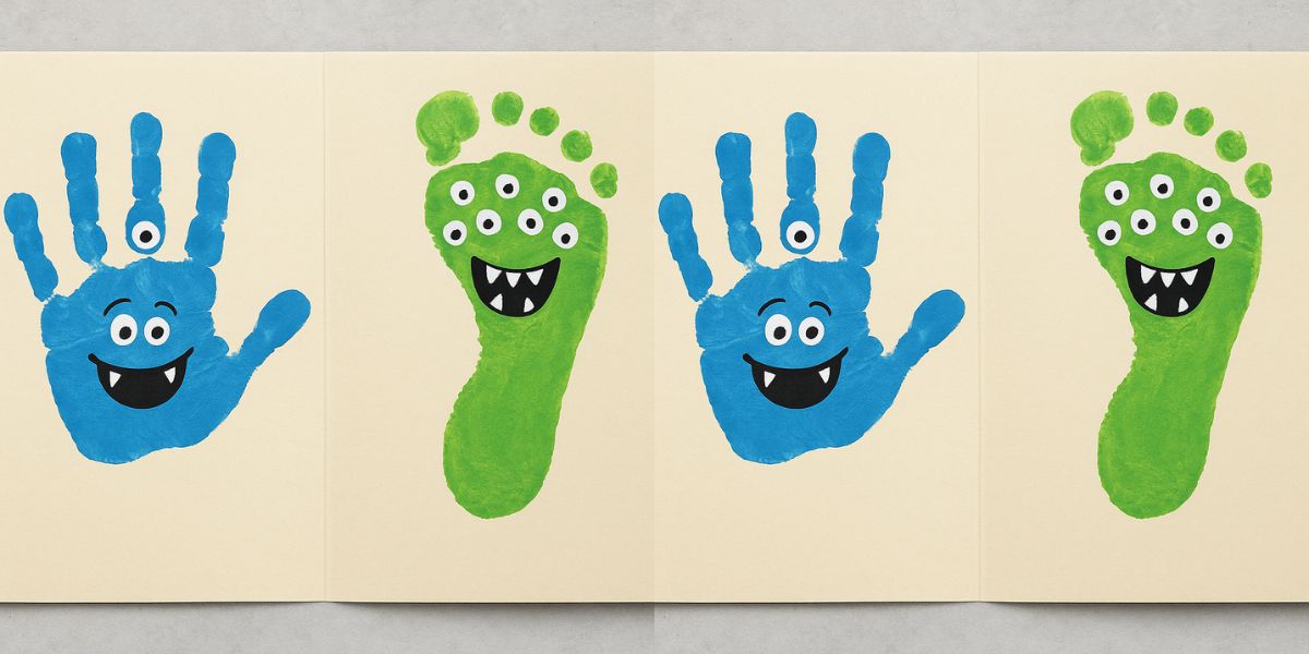 Hand and footprint card Father’s Day