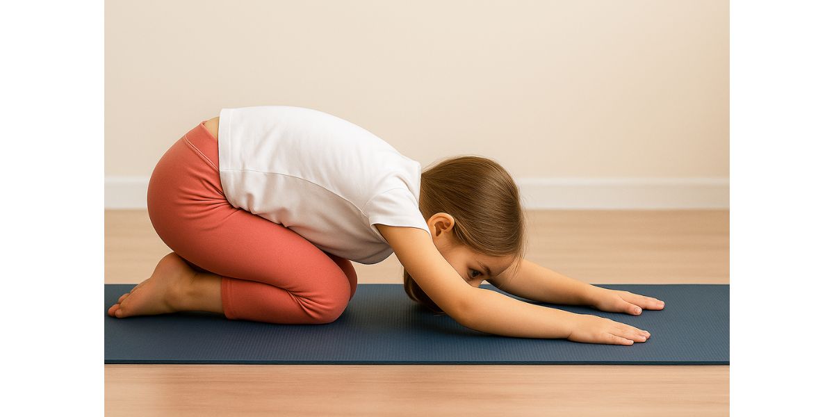 Rabbit Yoga Pose Sasangasana for Kids
