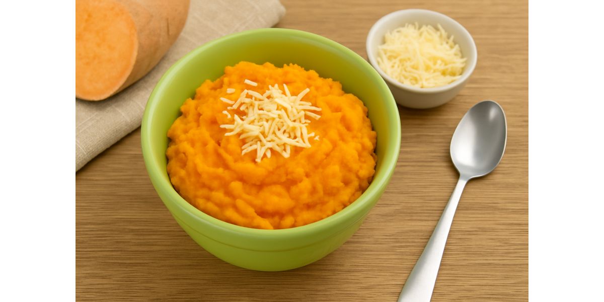 Sweet Potato Mash with Cheese recipe for kids
