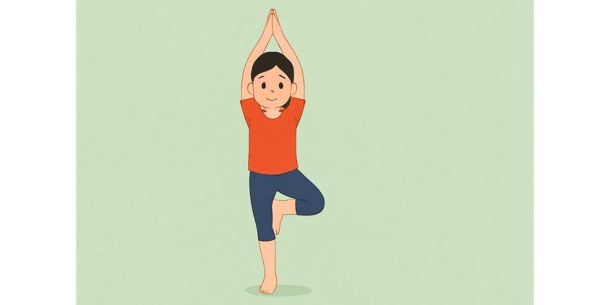 Tree Yoga Pose Vrikshasana for Kids