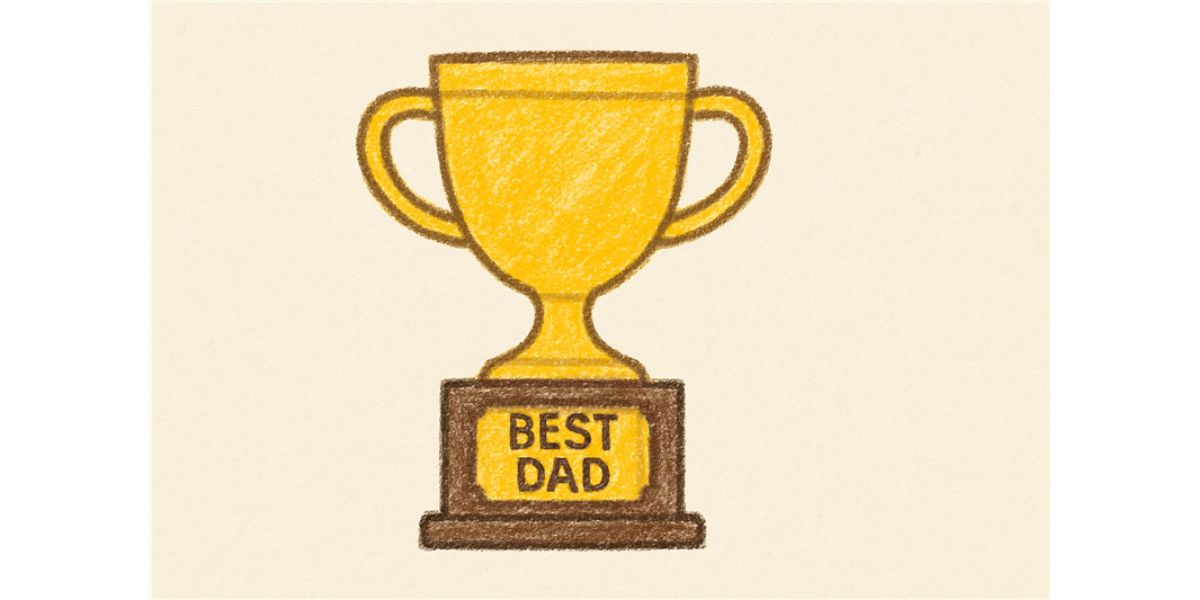 Trophy for Best Dad Drawing